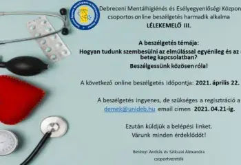 A beszélgetés témája: hogyan tudunk szembesülni az elmúlással egyénileg és az orvos-beteg kapcsolatban?